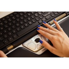 Contour RollerMouse Red Plus - Ergonomic Central Pointing Device in Black & Silver for Enhanced Comfort and Productivity
